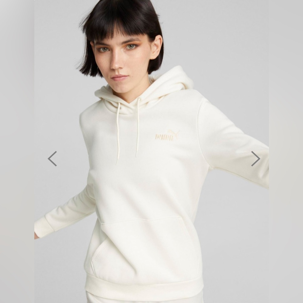 PUMA Cream Hooded sweatshirts Size Small NWT